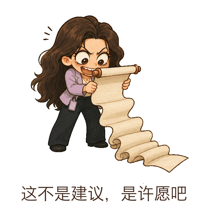 这不是建议，是许愿吧